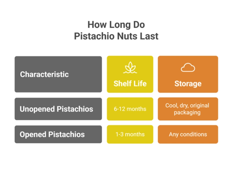 How long do pistachios last? 