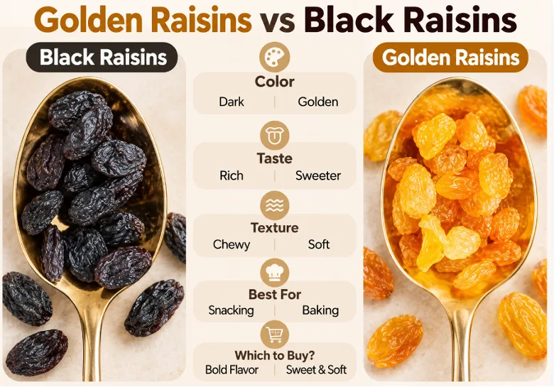 golden raisins vs black raisins