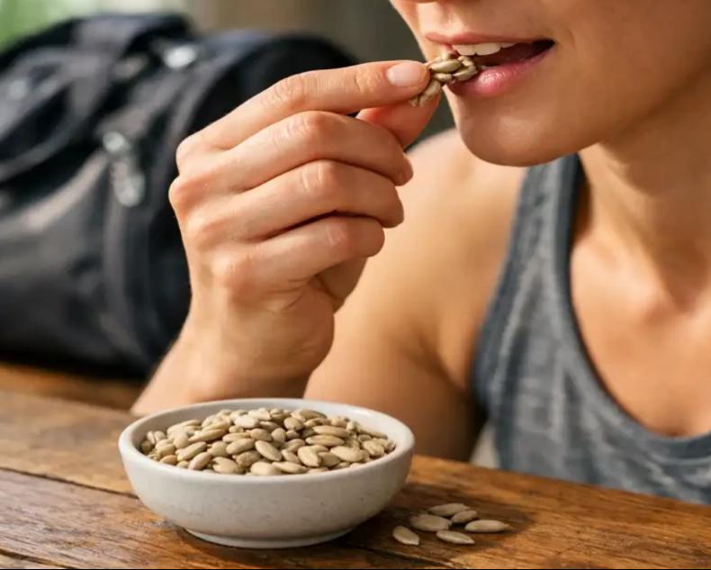 sunflower seeds before workout