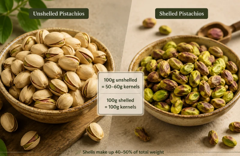Shelled vs. Unshelled Pistachios