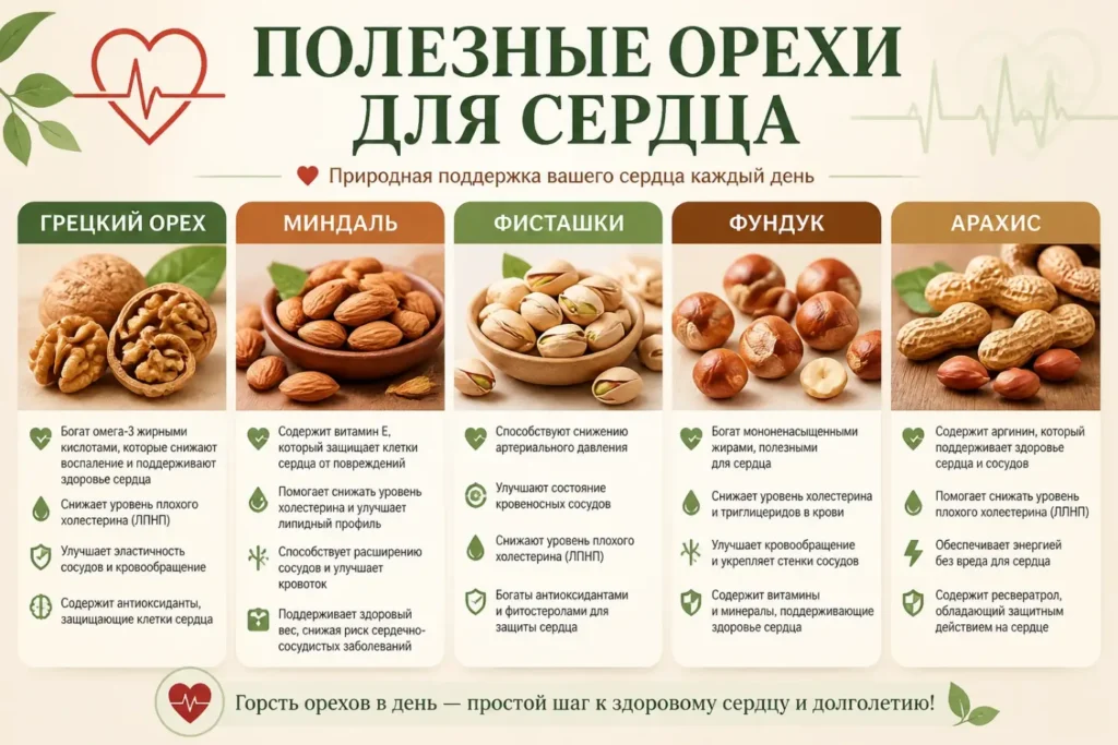 орехи полезные для сердца