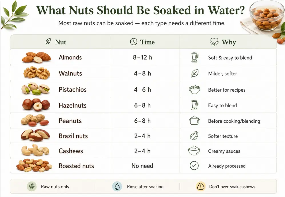 which nuts should be soaked