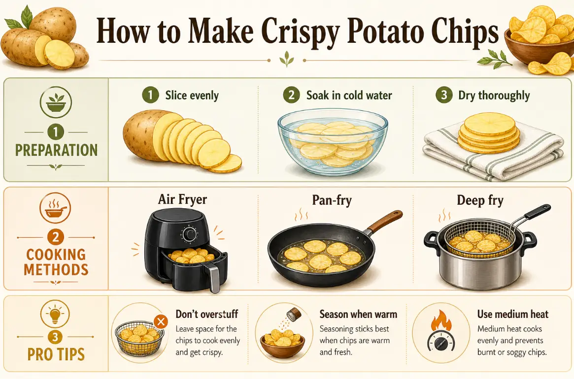 Steps to make chips at home
